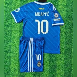Mbappe Madrid Jersey kids set
